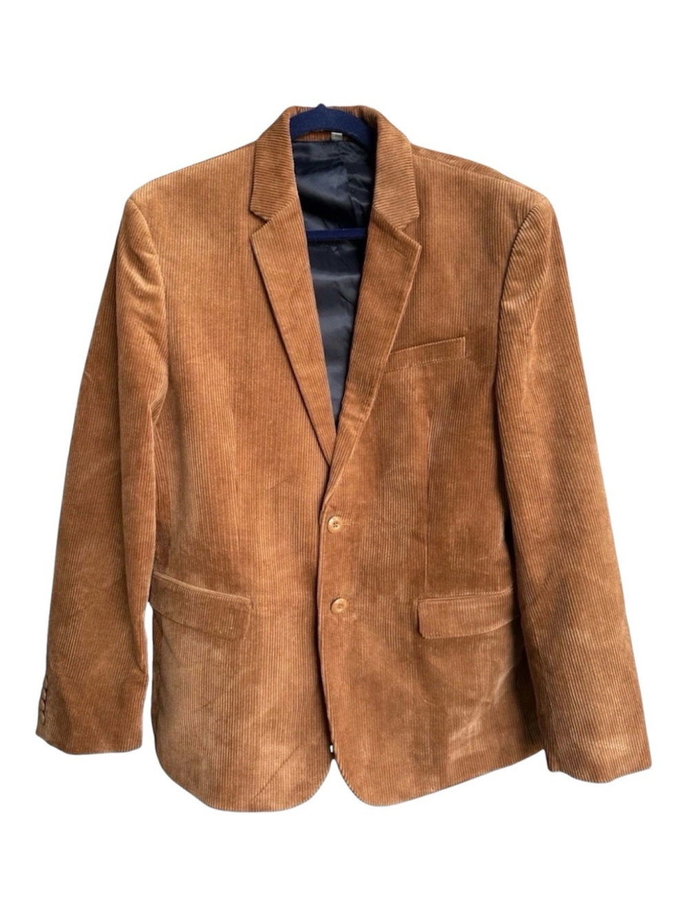 Express Mens Slim Fit Corduroy Blazer camel Brown Retro 70s Sports Coat 40S